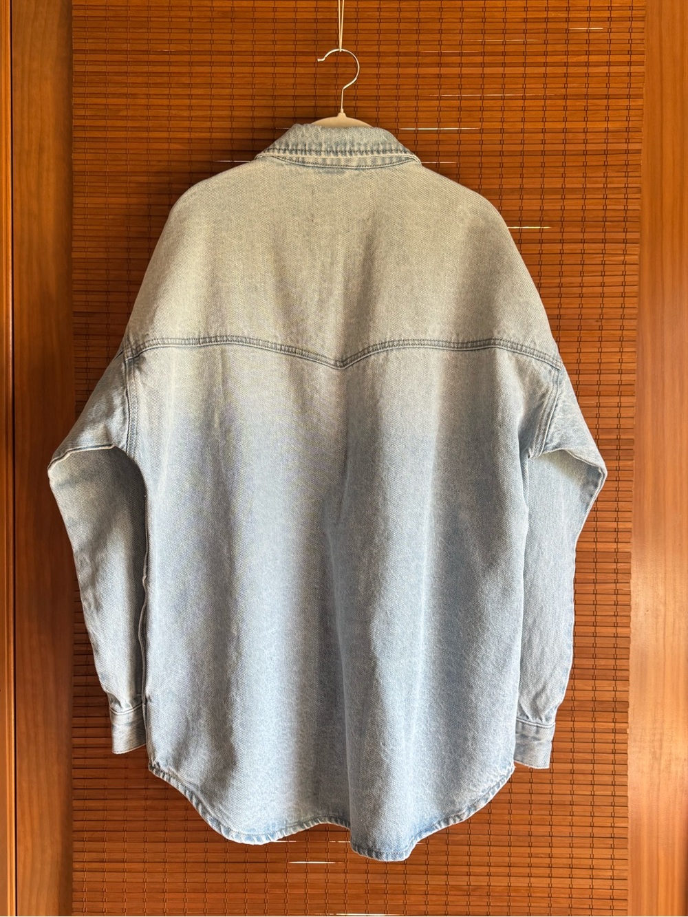 Pistola Mandy Radiant Light Wash Denim Oversized Jacket Sz Small Women’s Revolve - Picture 4 of 7